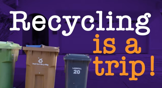 Recycling is a Trip video still from the Zero Waste Marin video library